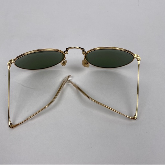 RayBan Blue Mirror Lens Gold Wire Folding Frames - Picture 12 of 16